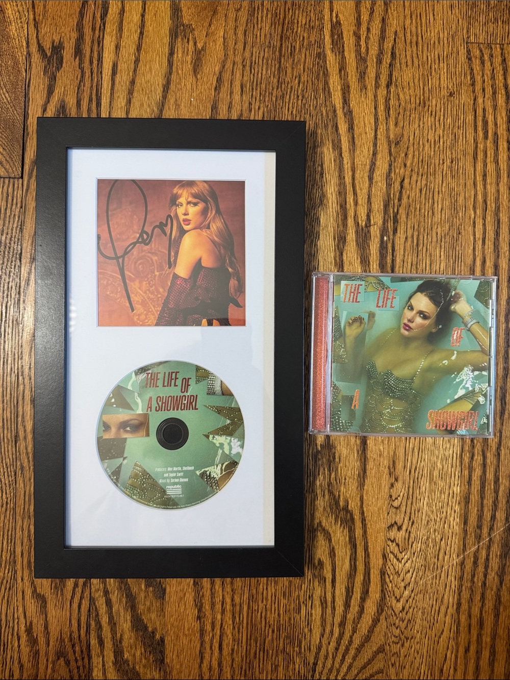Taylor Swift Framed 'The Life of a Showgirl' Signed CD